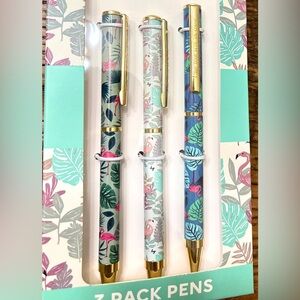 Lug Pens 3 pack -Flamingo Foliage - NIB
